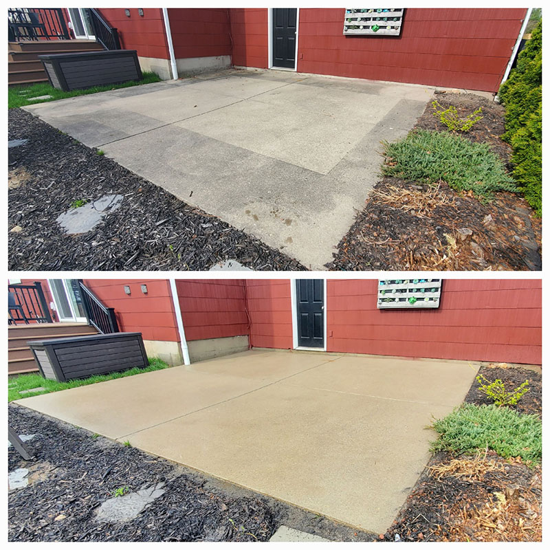 Deep Concrete Cleaning Before and After